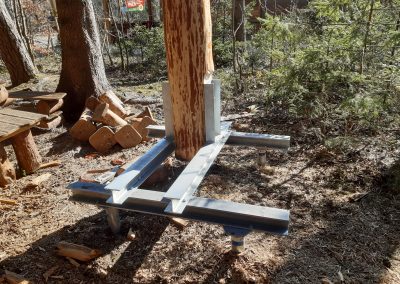 A SecondTree stands as a tree replacement on screw foundations
