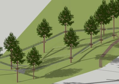 3D drawing of a treewalk